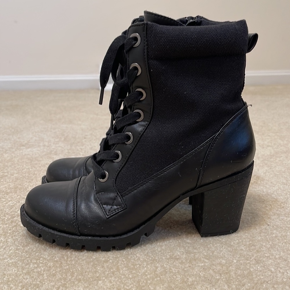 Xoxo | Combat Heeled Booties